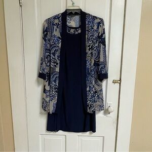 R&M Richards cocktail dress with cardigan